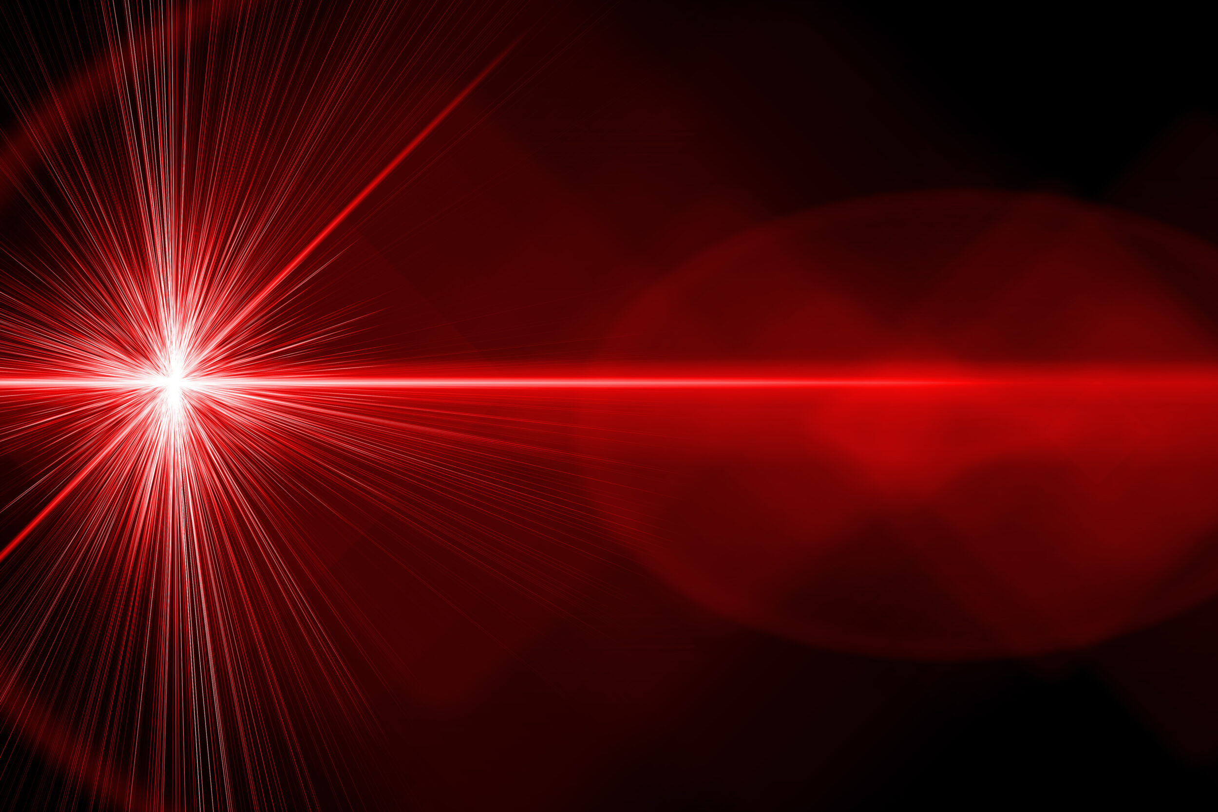 Red laser ray