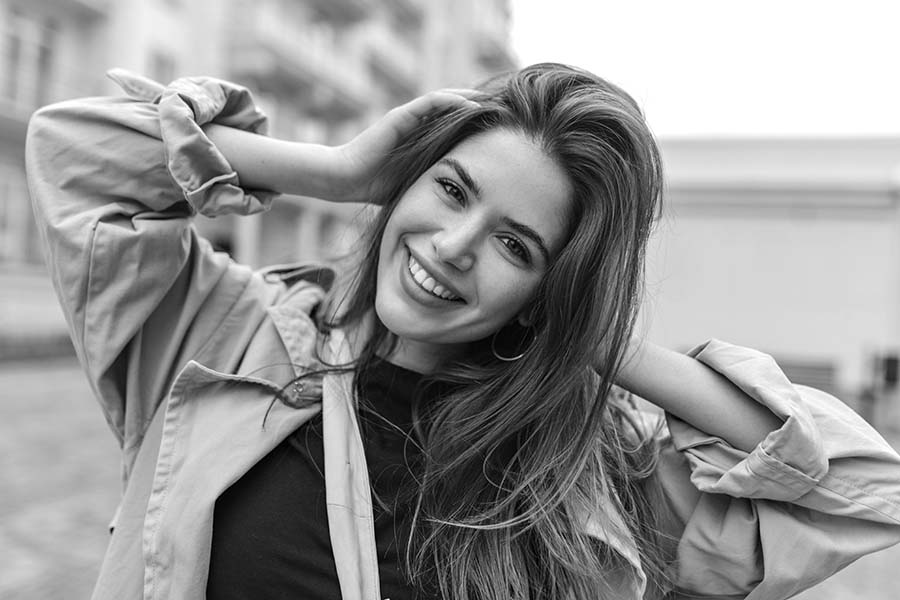 beautiful woman youthful complexion