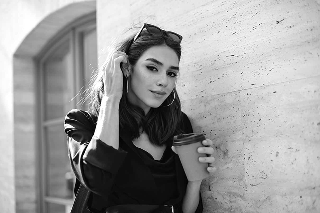 elegant woman beautiful brows