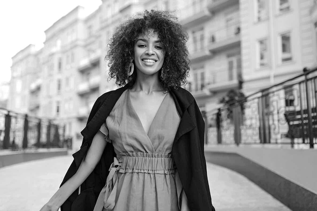 elegant woman walking city 2